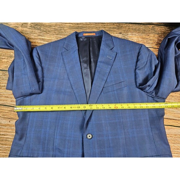 Cremieux Zelander Loro Piana Merino Suit 46R Blazer 40x29 Pants Blue Plaid READ - Picture 6 of 12
